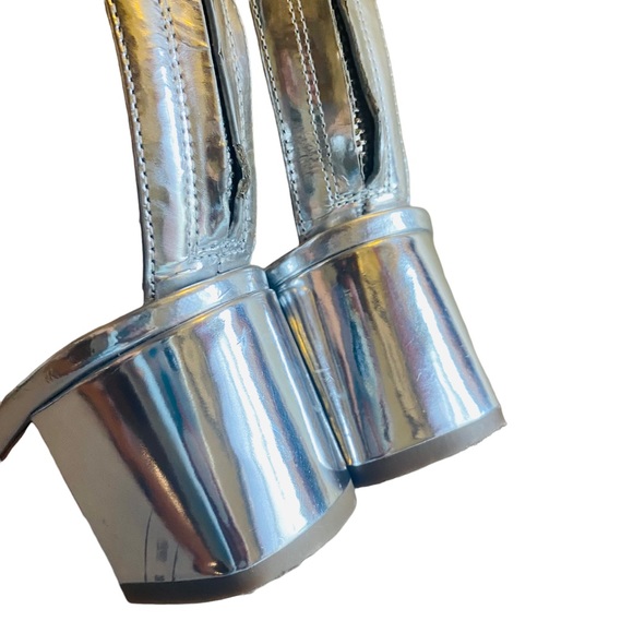 B BRIAN ATWOOD Metallic Studded Ankle Wrap Kendall Sandal - Picture 6 of 10